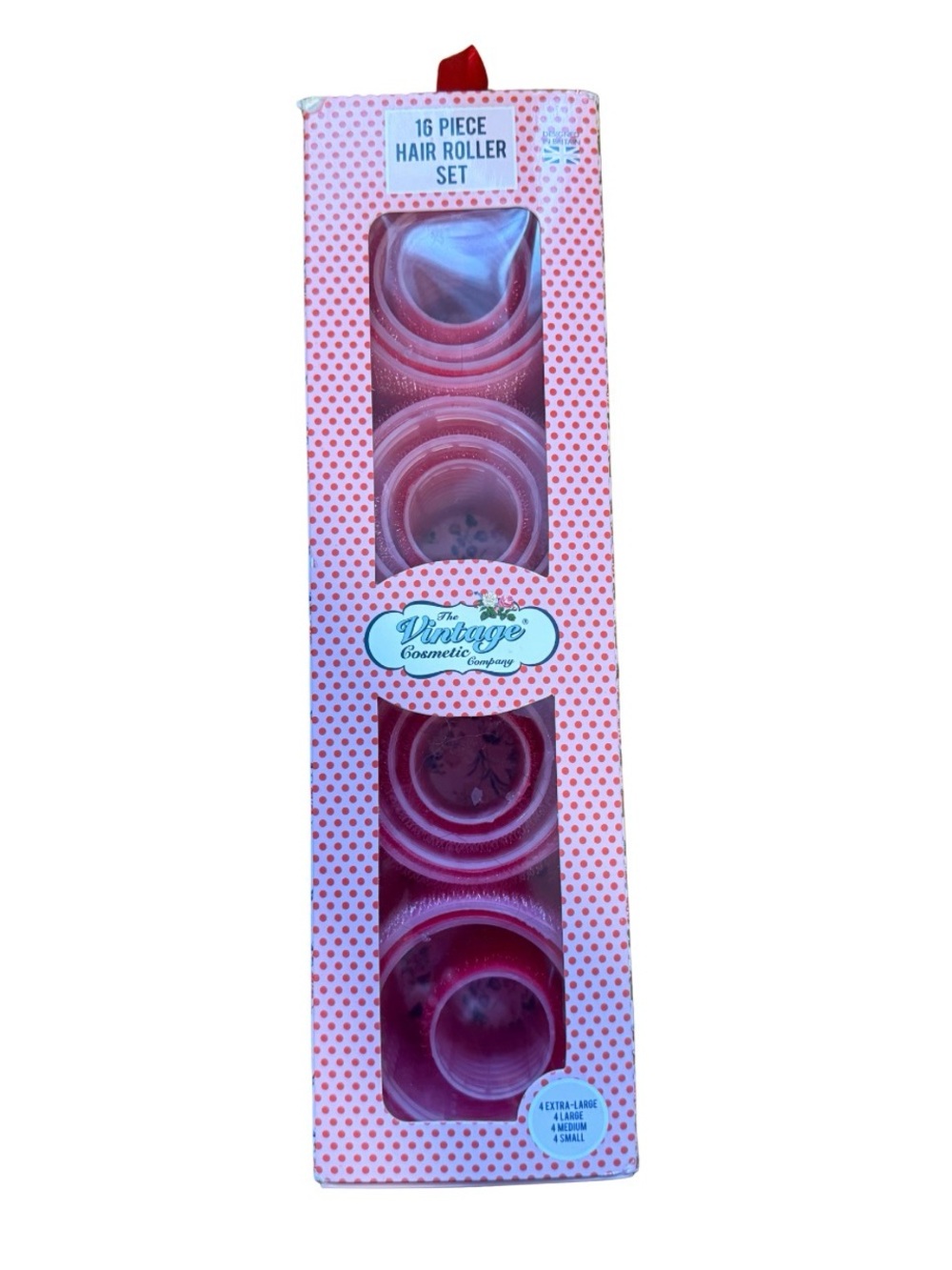 The Vintage Cosmetic Company 15- Piece Pink Hair Roller Set
